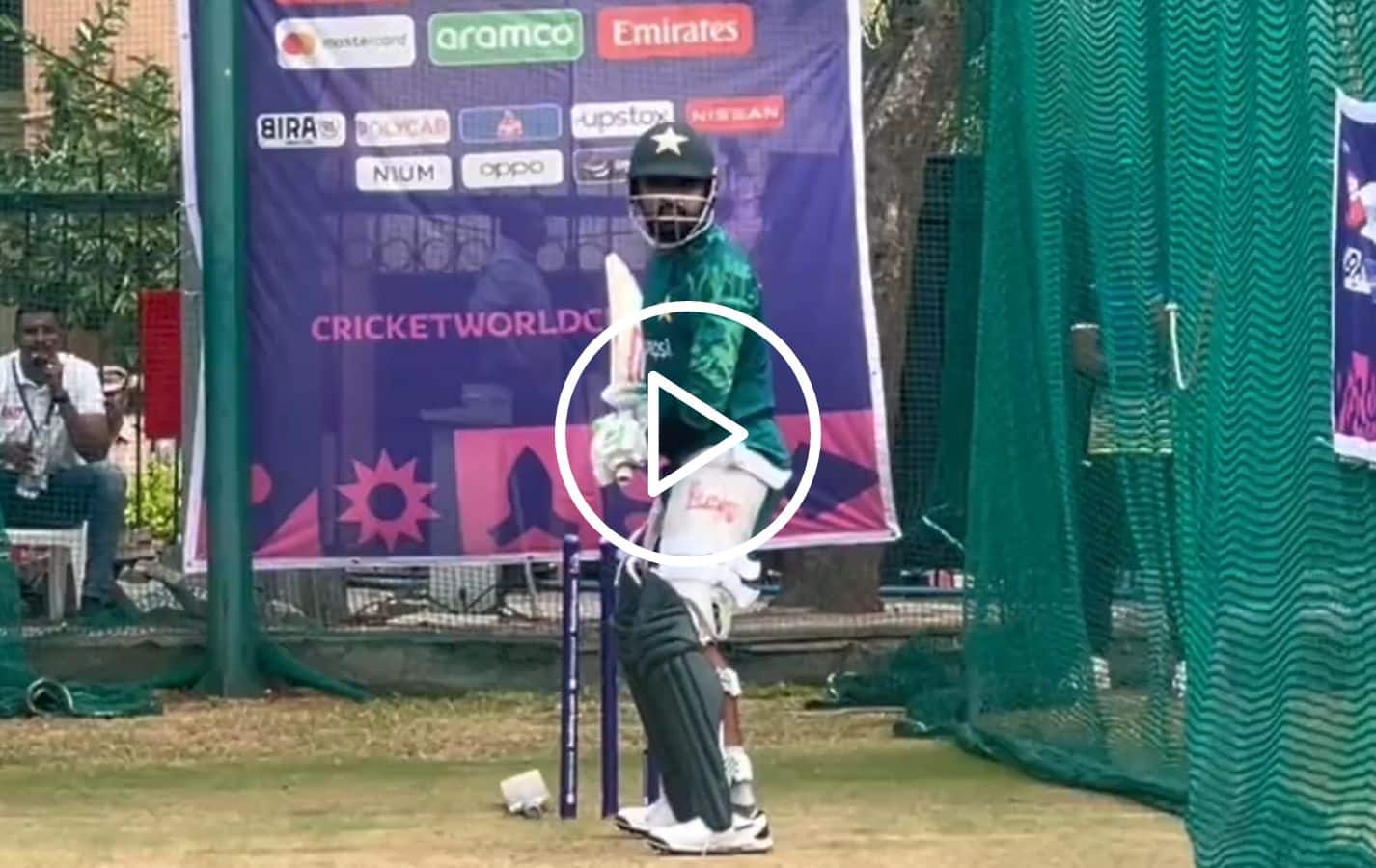 [Watch] Babar Azam's Classy Batting In  Hyderabad Nets Ahead Of World Cup 2023